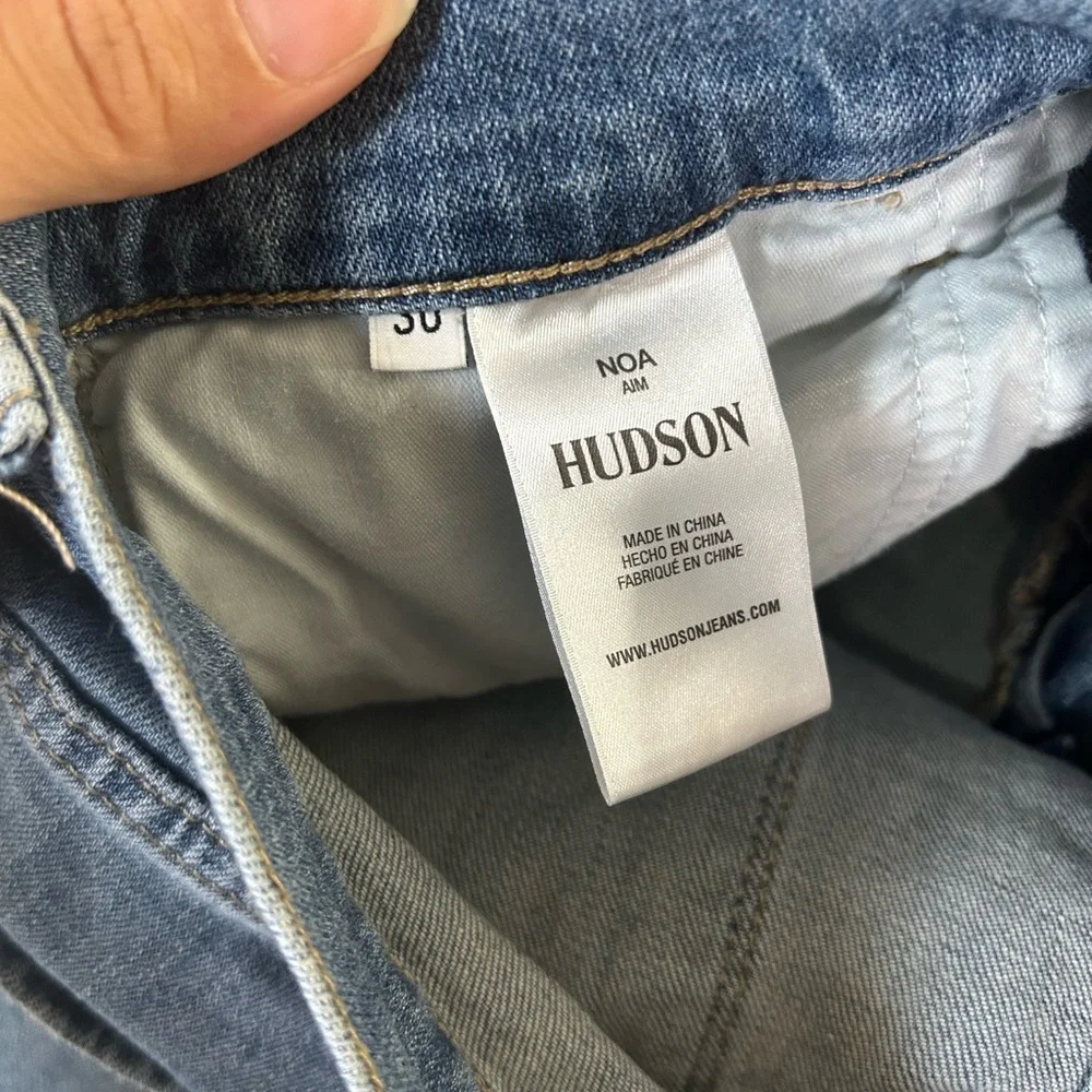 Hudson noa cropped wide leg raw hem denim - Picture 5 of 14